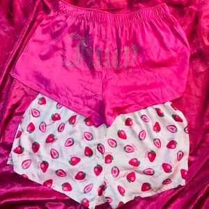 Juicy Couture Silky boxer Shorts 🍓💋🩷